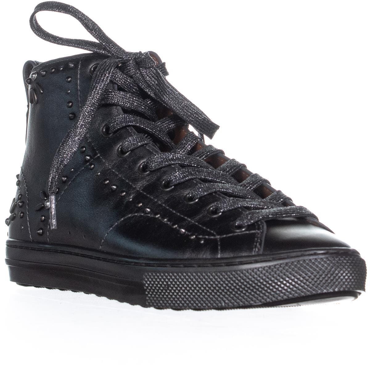 coach black high top sneakers
