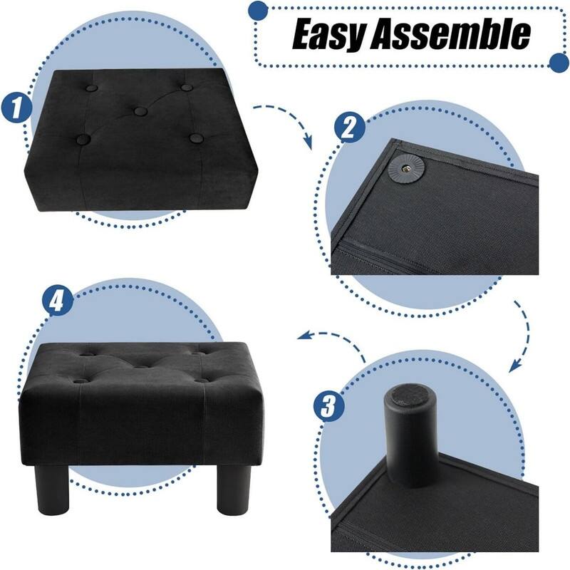 Stable Footrest Ottoman for Living Room
