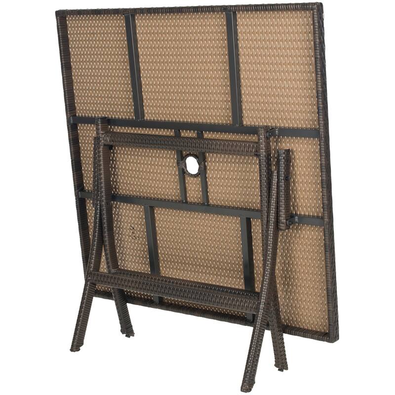 SAFAVIEH Outdoor Estrella Square Folding Table - 42Wx42Dx29H