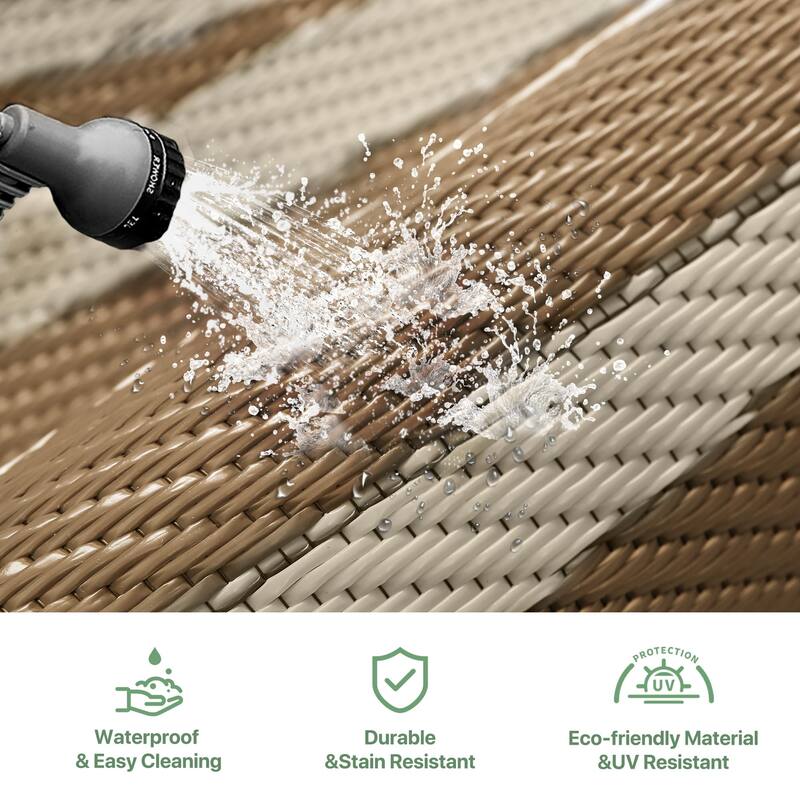 Mcow Geometric Frame Collection Waterproof Outdoor Area Rug