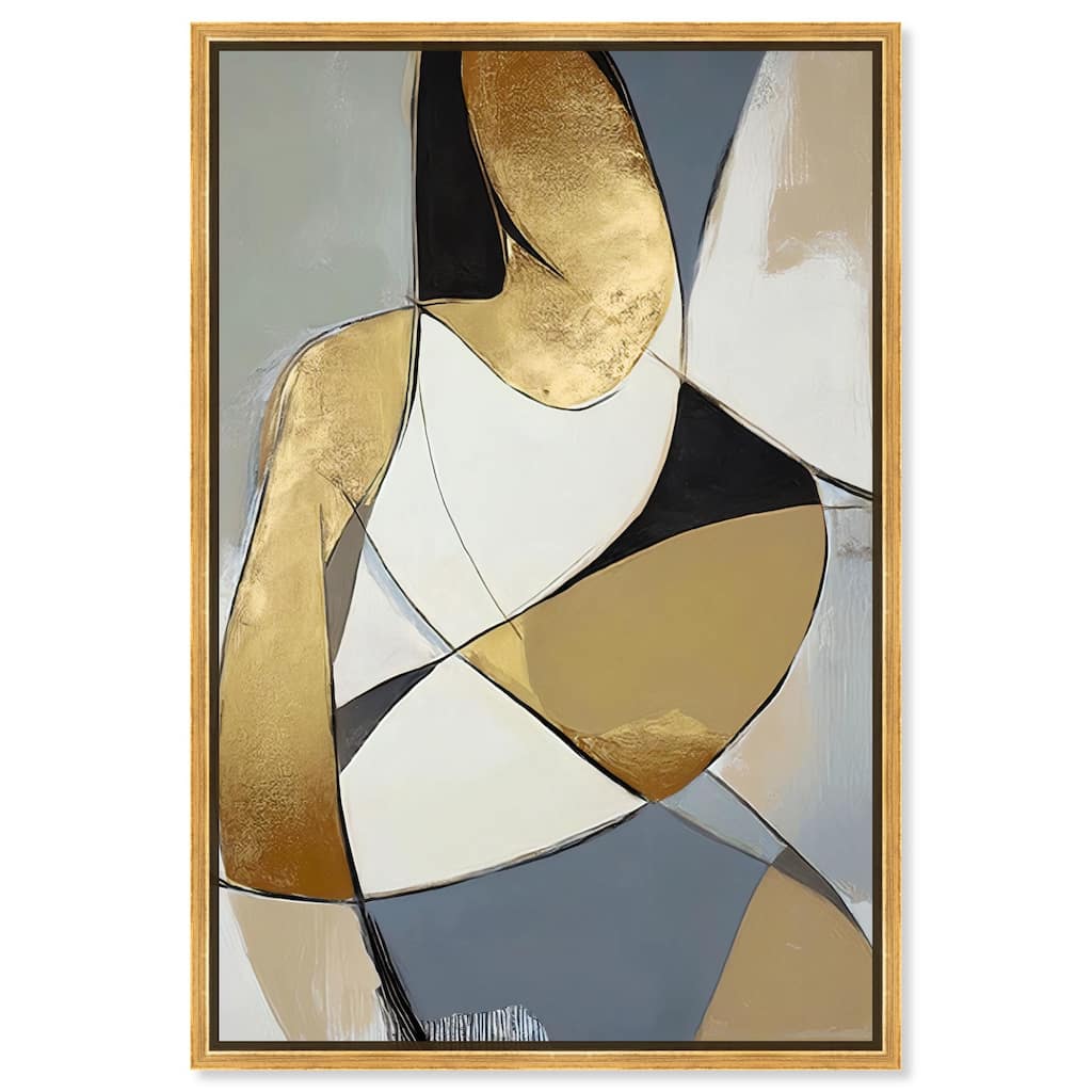 Gold Leaf Contours Canvas by Art Remedy