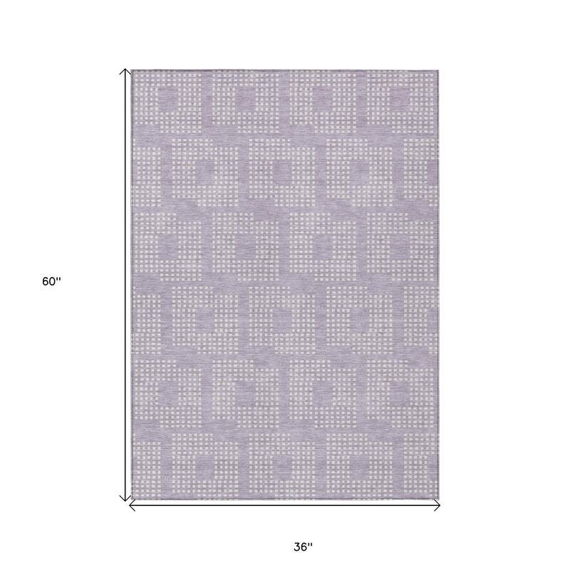 HomeRoots Geometric Transitional Rectangle Outdoor Rug