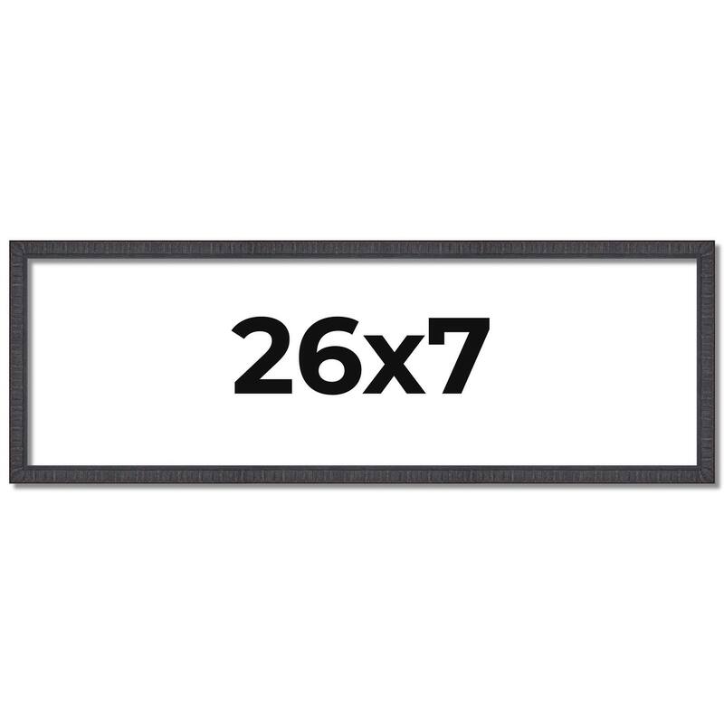26x7 Frame Brown Solid Wood Picture Frame - Complete Modern Photo