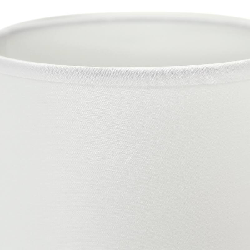 Petite Dimpled Ceramic Table Lamp with Tapered Shade - 12.5" - Off White