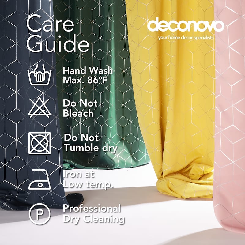 Deconovo Decorative Silver Diamond Curtains (2 Panel)