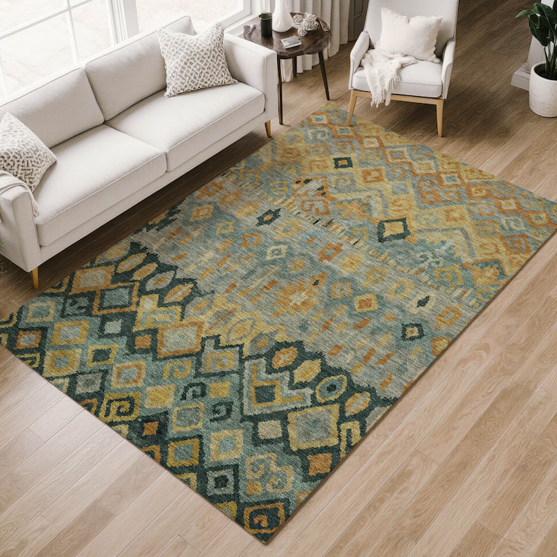 Machine Washable Indoor/ Outdoor Boho Moroccan Chantille Rug