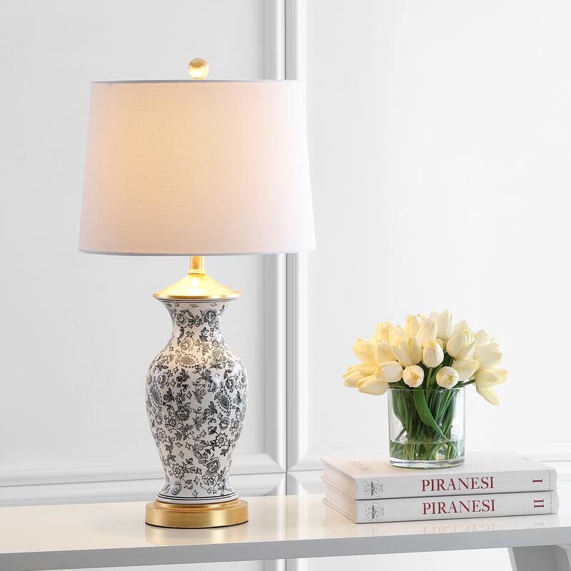 SAFAVIEH Lighting Nanke 27" LED Table Lamp (Set of 2) - 14"x14"x27" - 14Wx14Dx27H