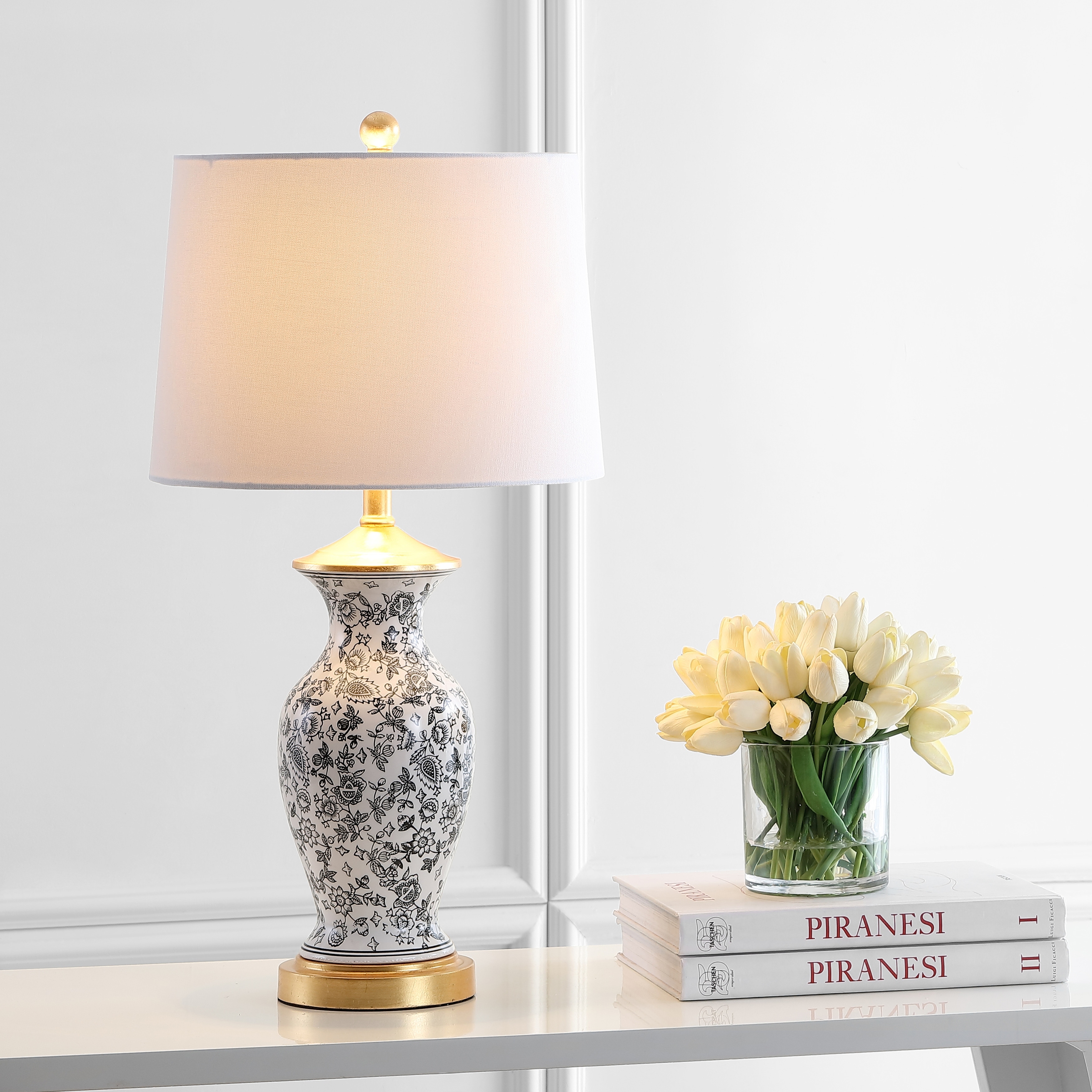 SAFAVIEH Lighting Nanke 27" LED Table Lamp (Set of 2) - 14"x14"x27" - 14Wx14Dx27H