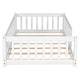 preview thumbnail 15 of 32, Twin Floor Platform Bed with Fence without Door