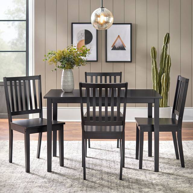 Simple Living Solid Wood Slat Back Dining Chairs (Set of 4)