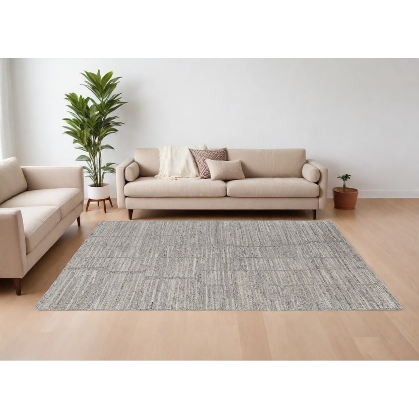 HomeRootsAbstract Scandinavian Rectangle Area Rug - 138' X '102' X '0.47