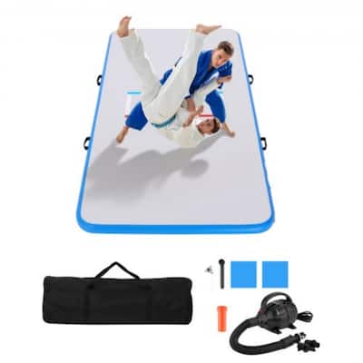 PVC Foldable 10x5 ft Wrestling Mat with 600W Air Pump - 120" x 60" x 3.96"