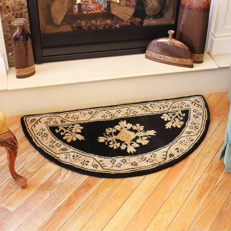 Minuteman International Jardin Half Round Hearth Rug, 44 Inch Long ...
