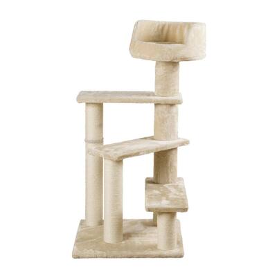 Plush & Sisal 4-Level 40.2" Cat Tree