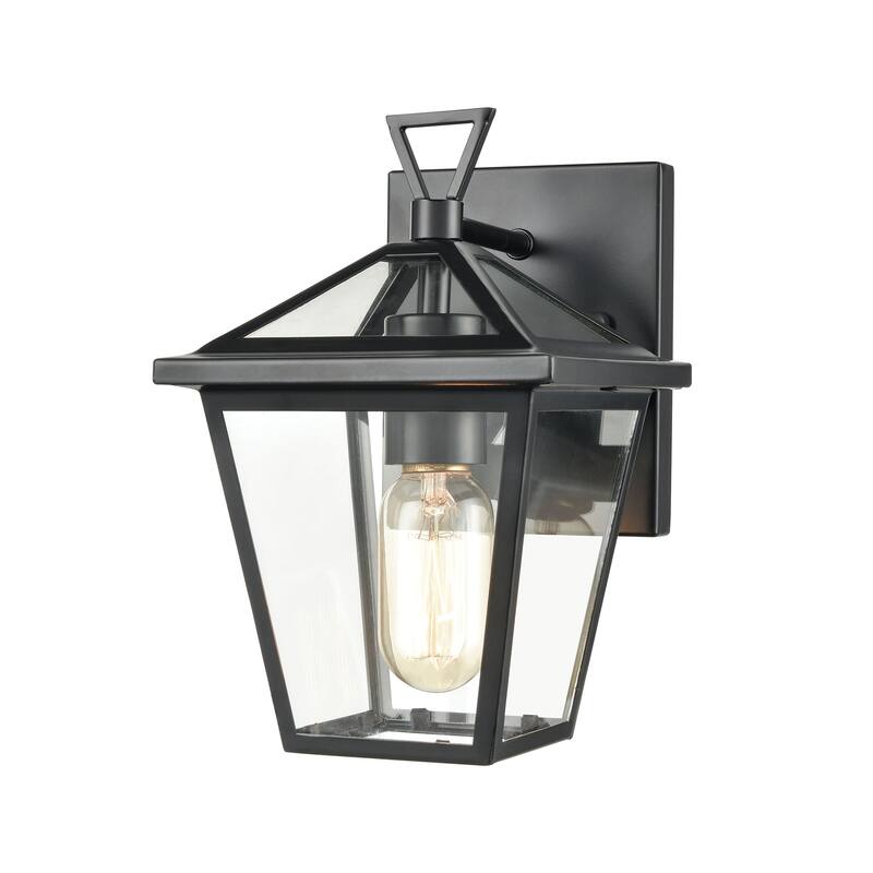 Main Street 10'' High 1-Light Outdoor Sconce - Black - 10 inch Tall - Black