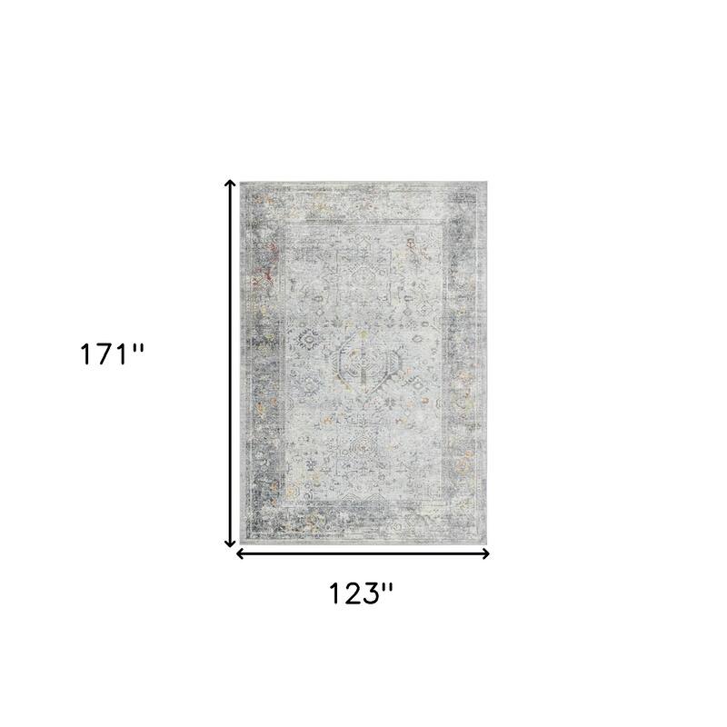 HomeRoots Medallion Transitional Rectangle Area Rug