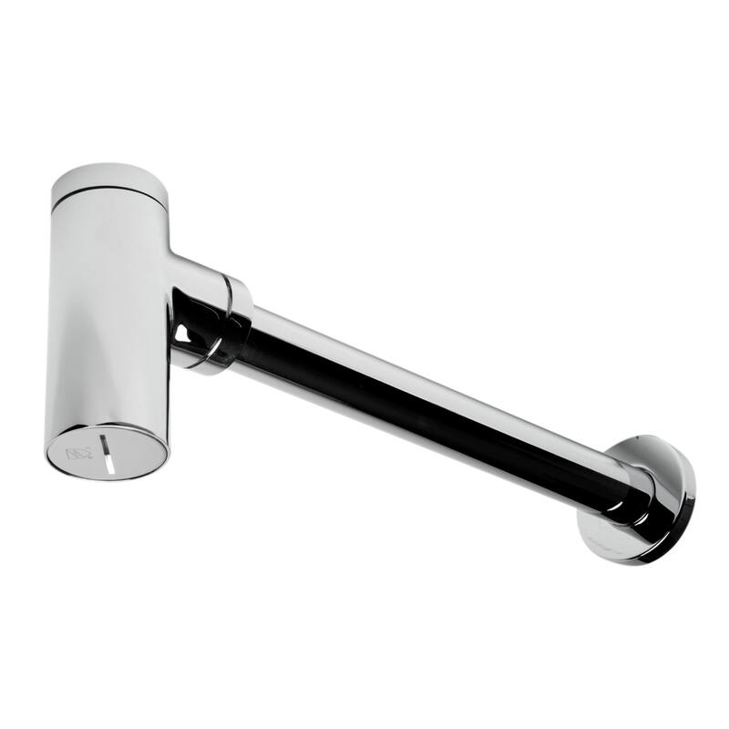 ALFI brand AB9005-PC Polished Chrome Solid Brass Round Modern Decorative Bottle P-Trap - Grey