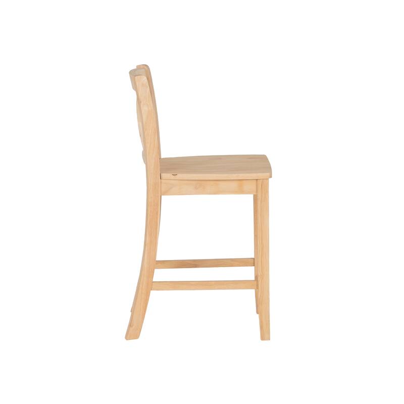 Amravati Wooden X-Back 24-Inch Counter Stool