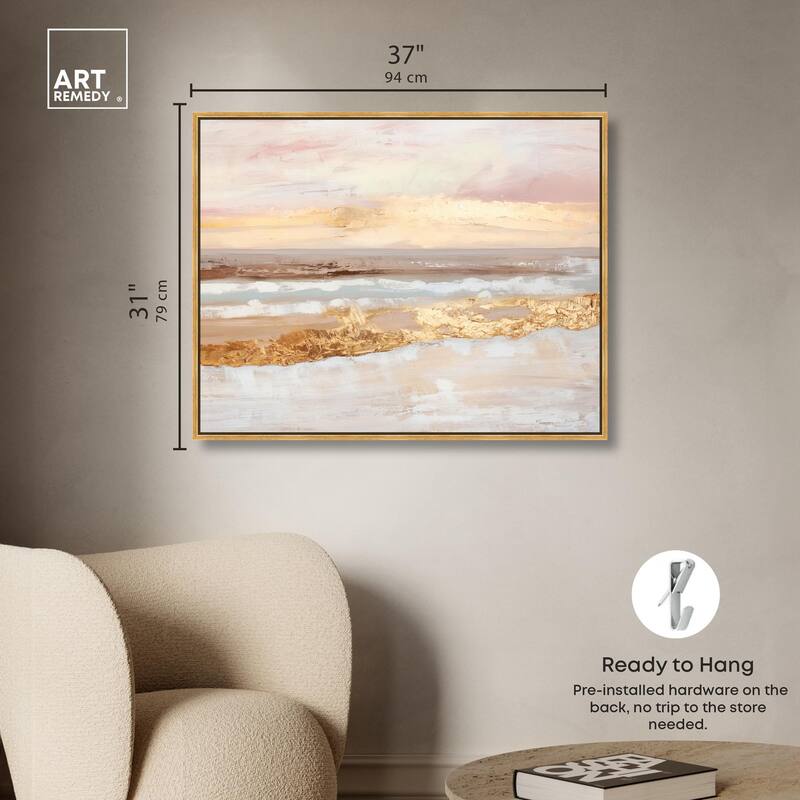 Rose Gold Coast Canvas by Art Remedy