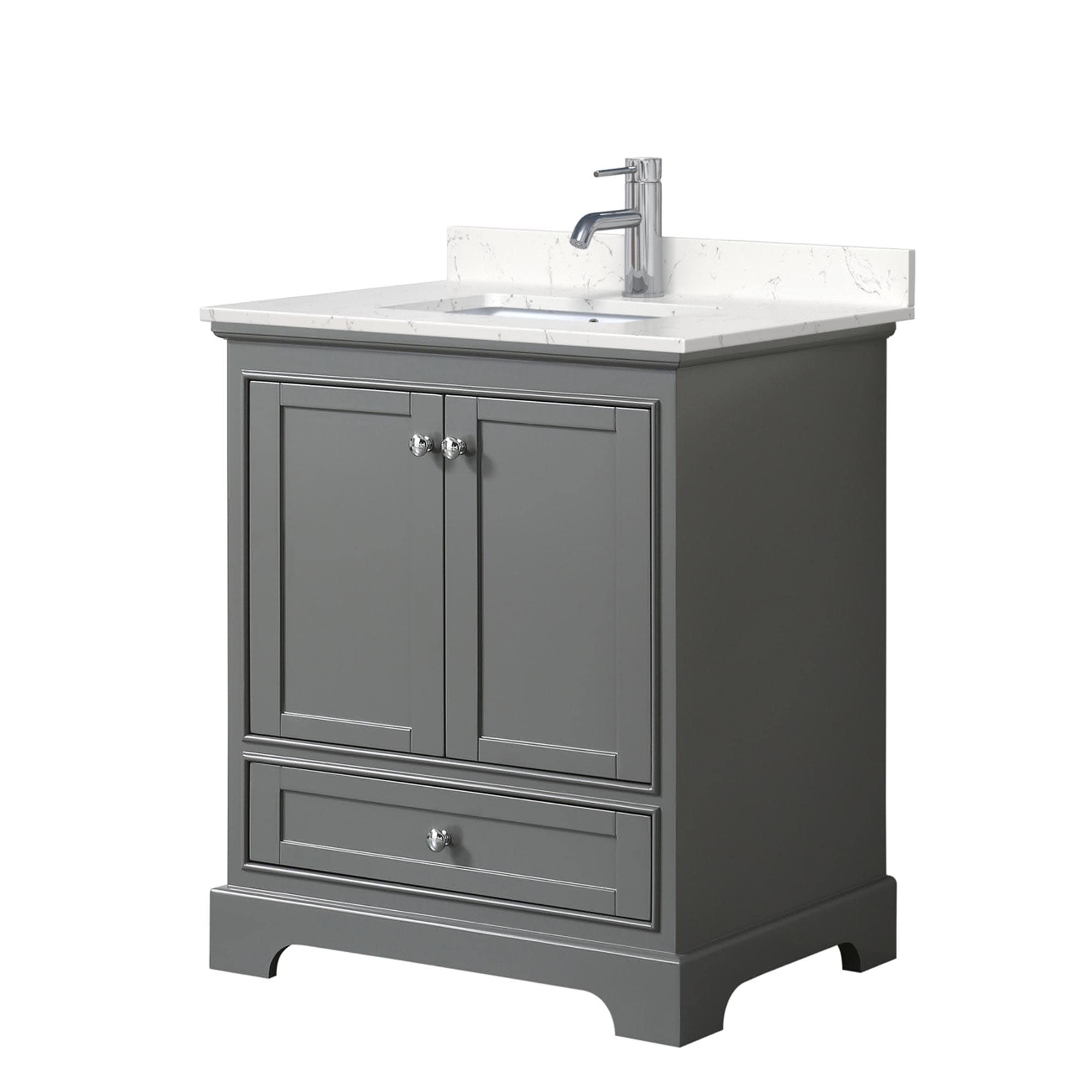Wyndham Collection Deborah 30" Free Standing Single Basin Vanity Set