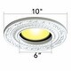 preview thumbnail 10 of 13, White Recessed Lighting Trim 10 in. Round Polyurethane Ornate Recessed Ceiling Light Trims (Set of 5)