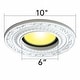 preview thumbnail 10 of 13, White Recessed Lighting Trim 10" Polyurethane Decorative Ceiling Medallion Renovators Supply
