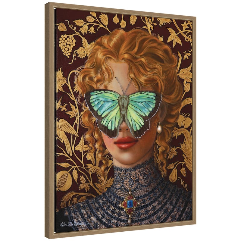 Kate and Laurel Cassandra by Charlotte Brindley Framed Canvas Wall Art Print - 18 x 24