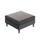 preview thumbnail 49 of 83, 31.78" W Oversized Square Upholstered Storage Ottoman with Wooden Tray