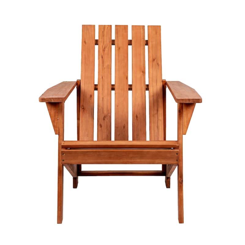 Westport Outdoor Patio Modern Acacia Wood Adirondack Chair, by JONATHAN Y