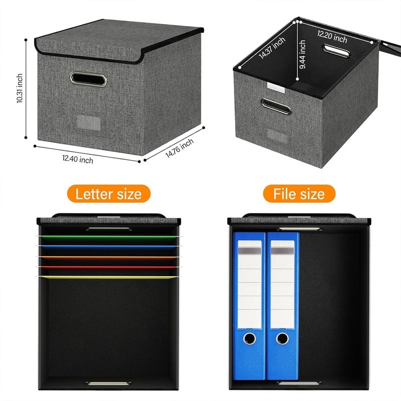 Collapsible Linen File Box