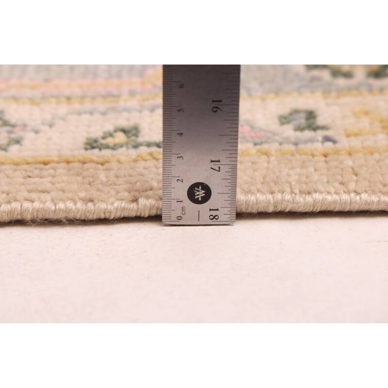 ECARPETGALLERY Hand-knotted Modern Oushak Light Khaki Wool Rug - 5'11 x 8'9