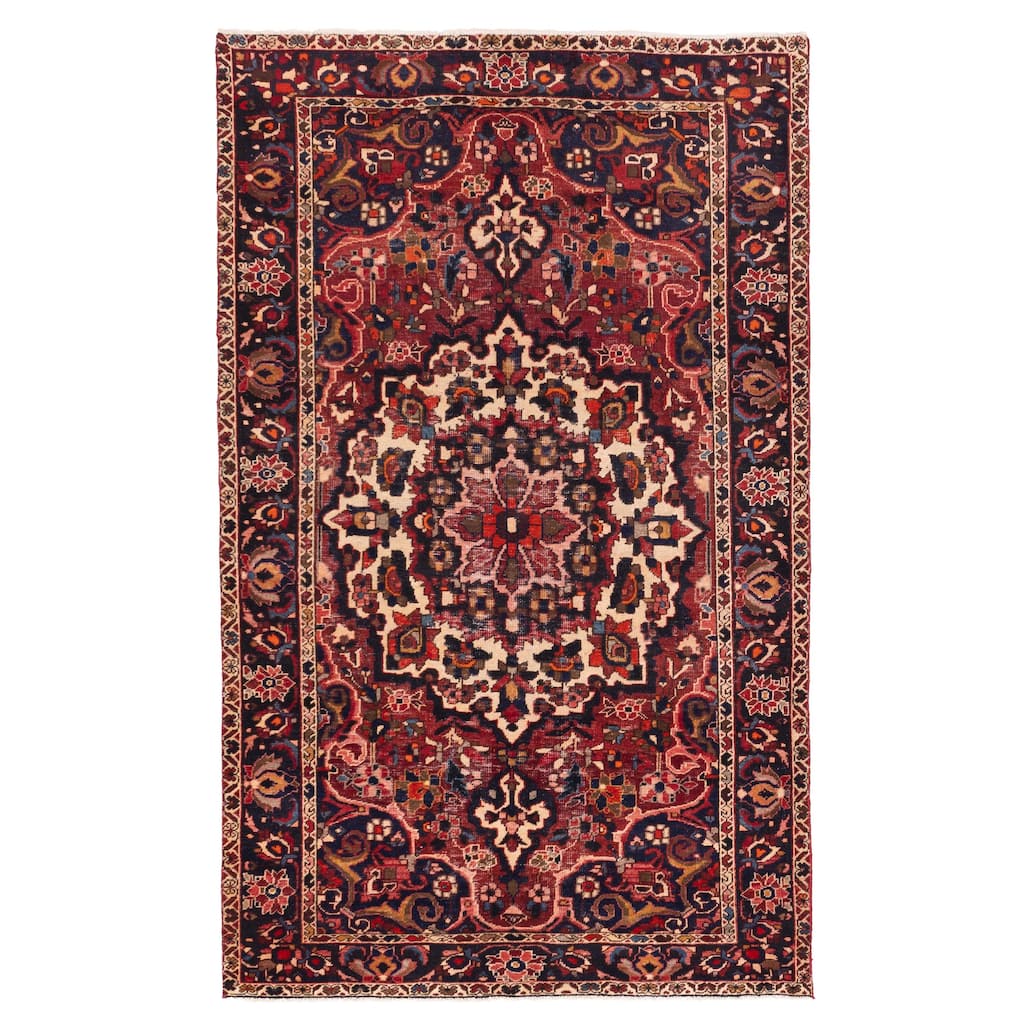 ECARPETGALLERY Hand-knotted Kayseri Vintage Red Wool Rug - 5'1 x 8'4