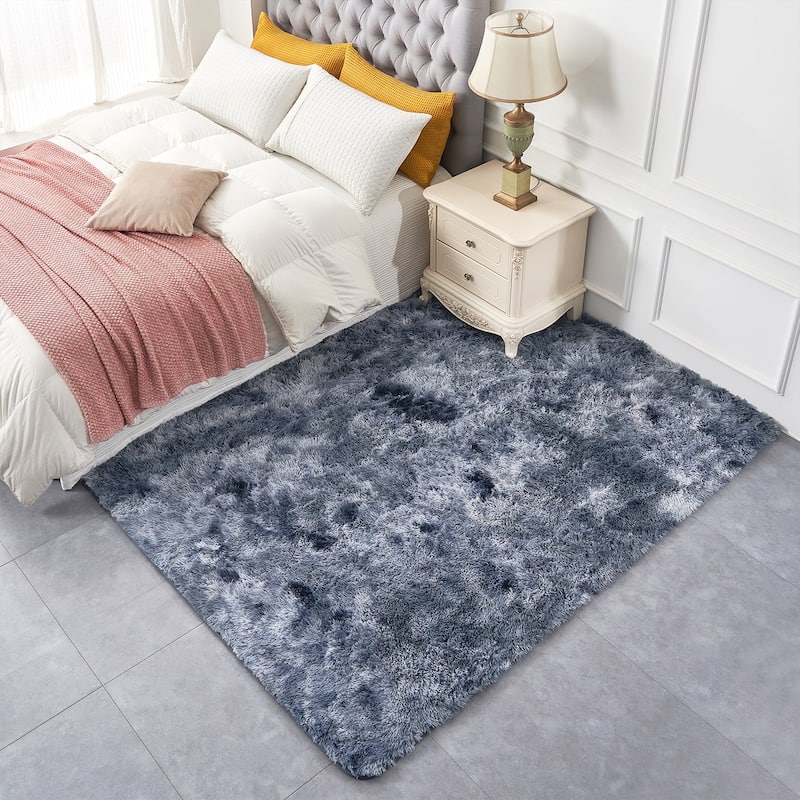 Fluffy Bedroom Rugs Indoor Shaggy Plush Area Rug
