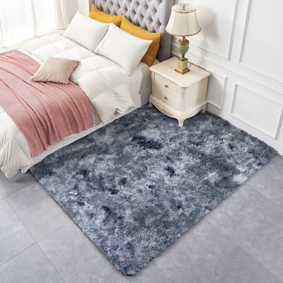 Fluffy Bedroom Rugs Indoor Shaggy Plush Area Rug