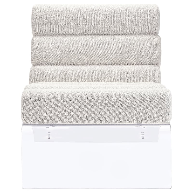 Serreta Boucle Upholstered Armless Acrylic Chair