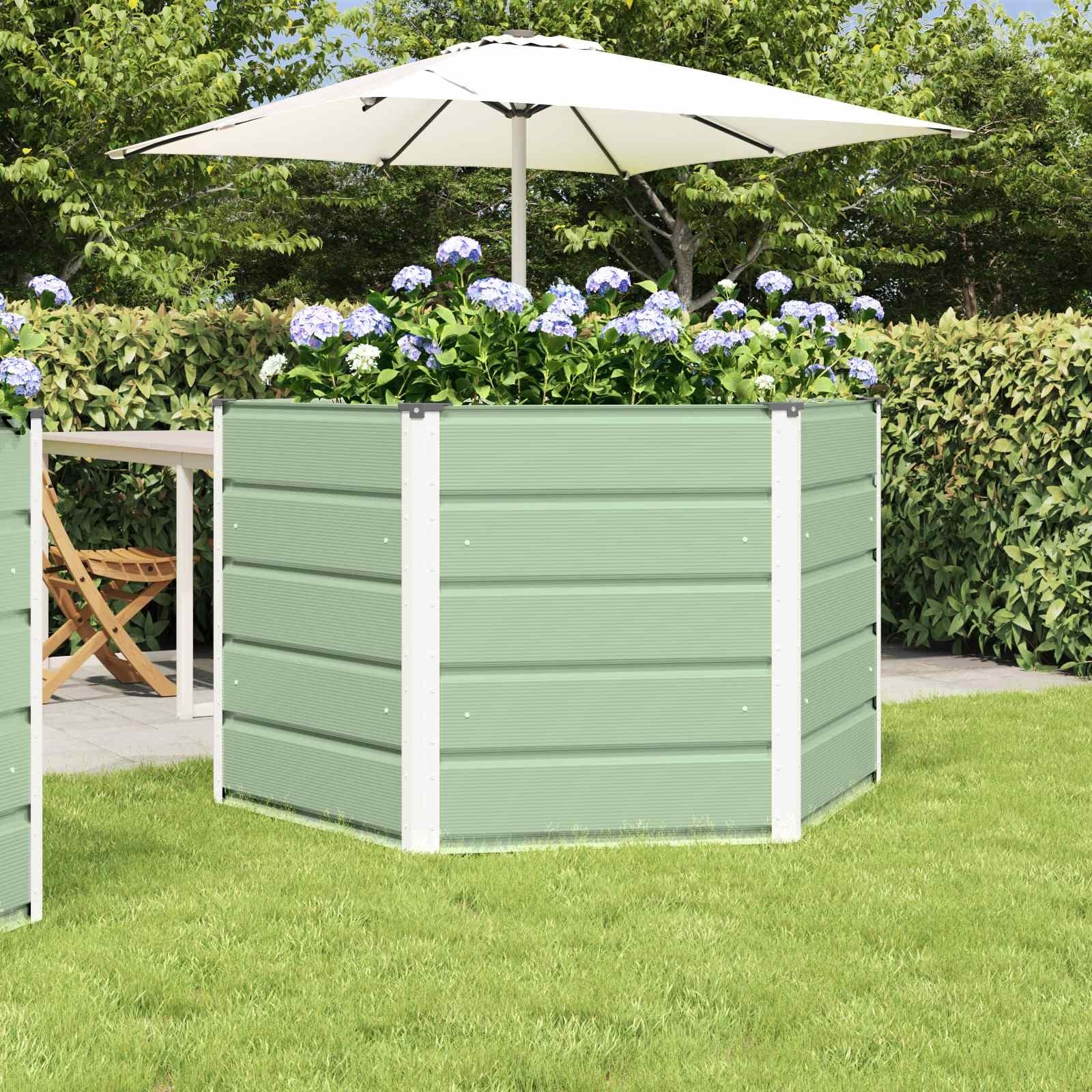 vidaXL Planter in Steel - 50.79 x 50.79 x 17.72 in.