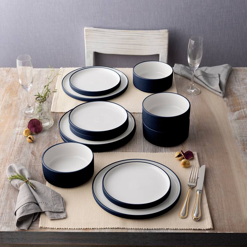 Noritake Colortex Stone 12-Piece Stax Dinnerware Set, Service For 4