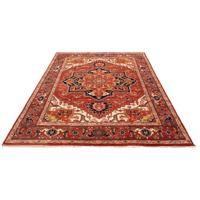 ECARPETGALLERY Hand-knotted Serapi Heritage Dark Copper Wool Rug - 10'0 x 13'10