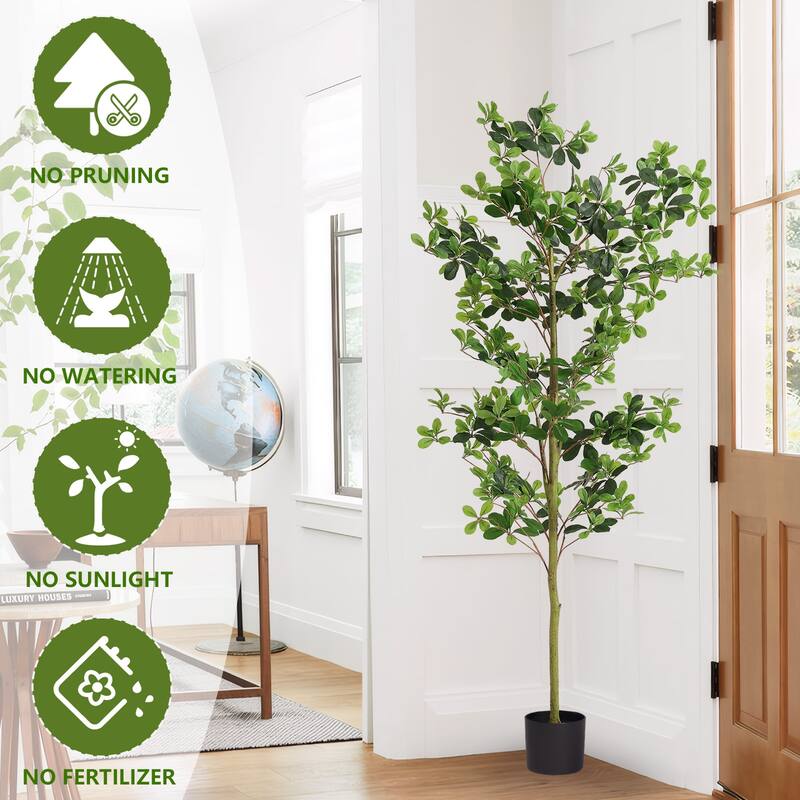 Domestic tung tree 180cm ground flower decoration artificial green plant - Green