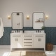 preview thumbnail 4 of 9, Hunter Rossmoor Luxe Gold 1-Light Wall Sconce Light Fixture Clear Glass - Bathroom Bedroom Hallway Office - Modern Designer
