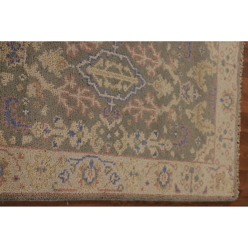 Earth Tone Transitional Oushak Runner Rug Handmade Wool Carpet - 2'7"x 10'0"