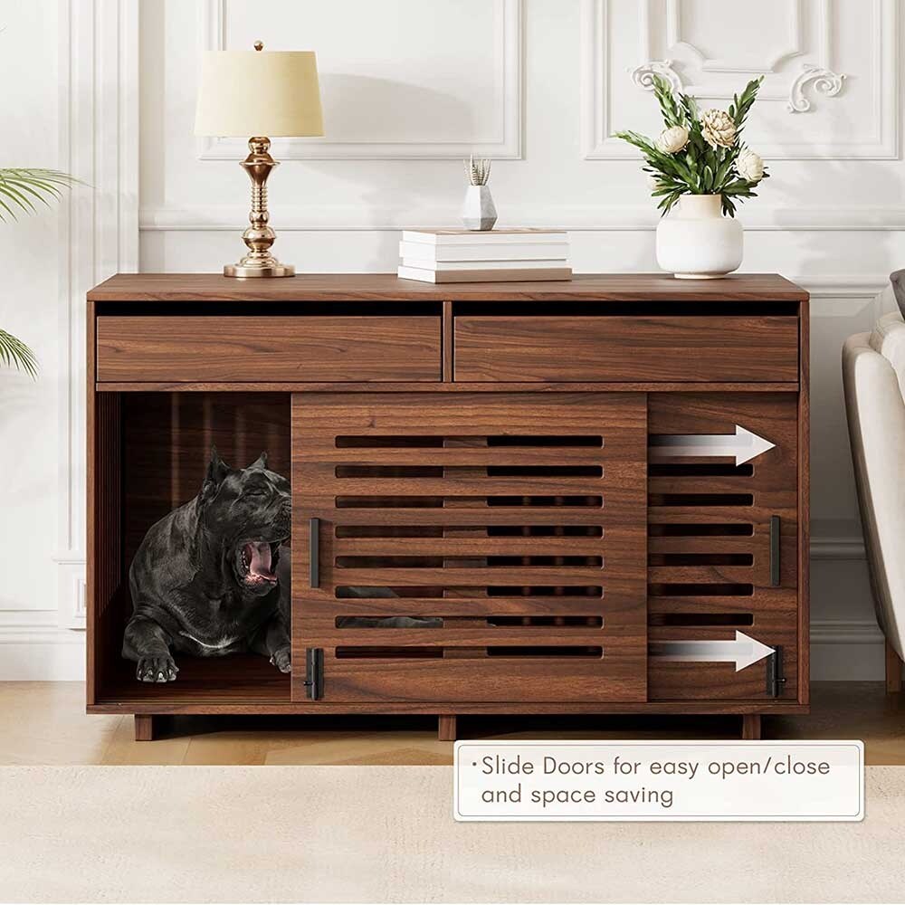 mid century modern dog crate