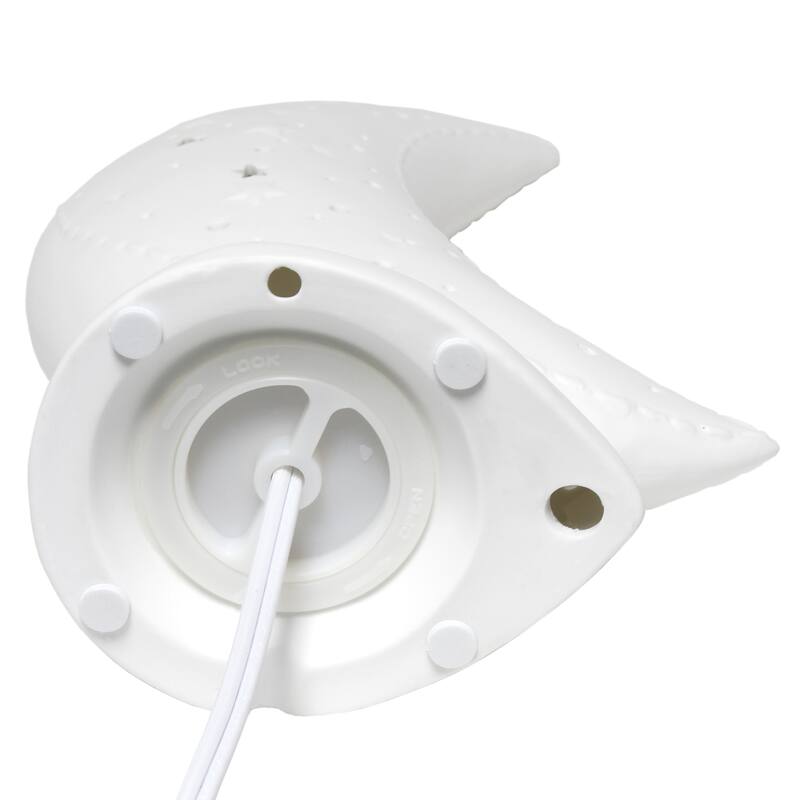 Crescent Moon Ceramic Table Lamp - 10" - White