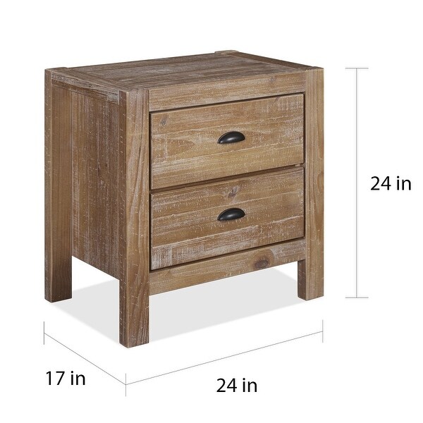 Montauk Solid Wood 2-drawer Nightstand