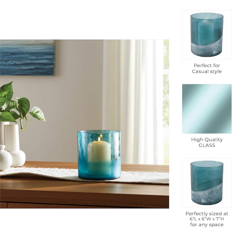 Decorative Glass Pillar Candle Holder With Modern Cylindrical Design
