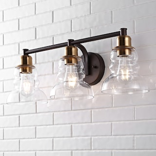 Modernist Vintage Metal/Glass Industrial Rustic LED Vanity, by JONATHAN  Y
