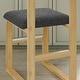 preview thumbnail 35 of 35, Corvus Caen Teddy Fabric Bar Stools with Wood Legs (Set of 2)
