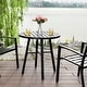 preview thumbnail 4 of 12, MAISON ARTS Outdoor Bistro Table Round Metal Patio Dining Table Small Side End Table Outdoor Furniture Table