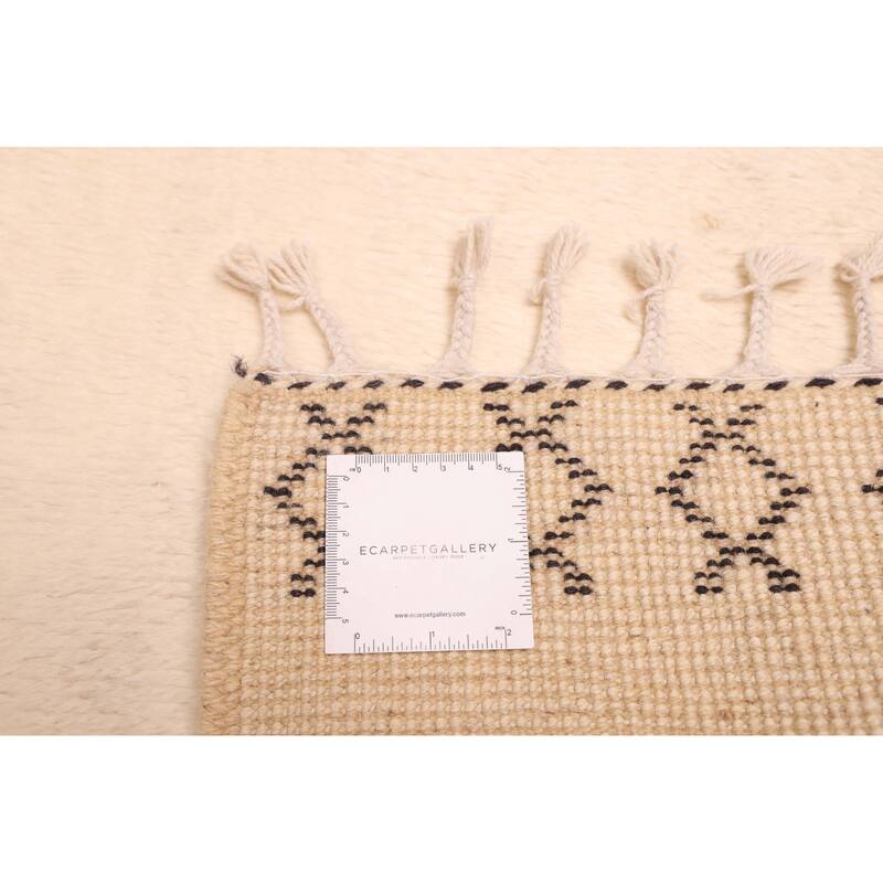 ECARPETGALLERY Hand-knotted Pak Finest Marrakesh Cream Wool Rug - 5'5 x 6'6