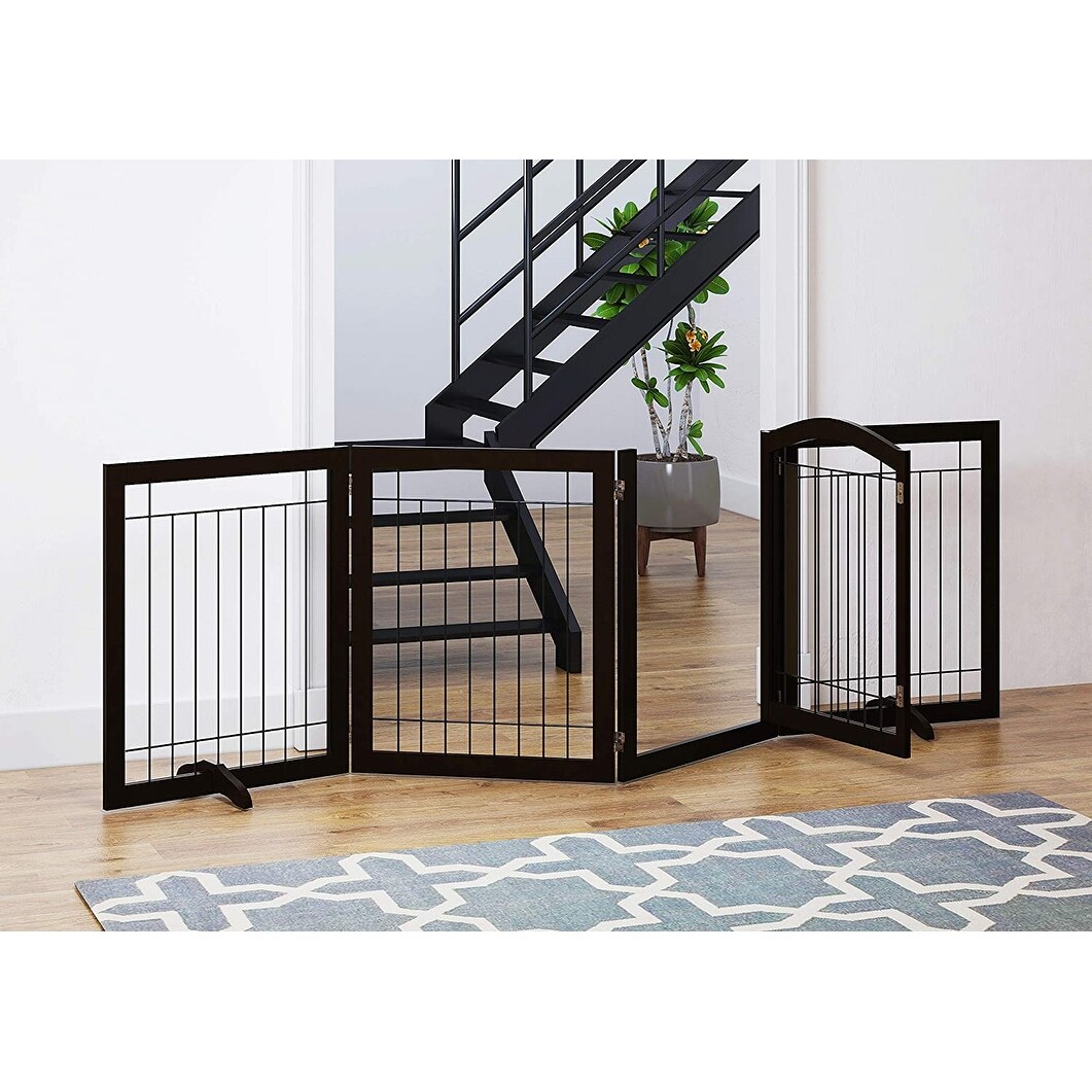 SPIRICH 96 inch Extra Wide 30 inches Tall Dog gate with Door